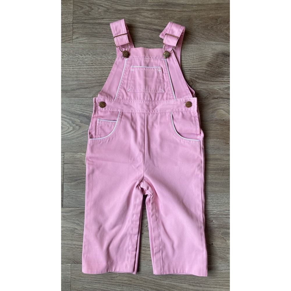 Vintage Popsicle Girls Pink Bubblegum Bib ‎ Overalls Size 2 2T Kids